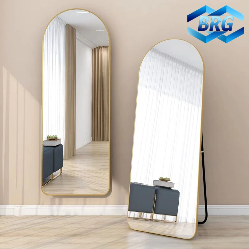 200*100 180*90 180*70 Black Golden White Frame Arch Standing Mirror