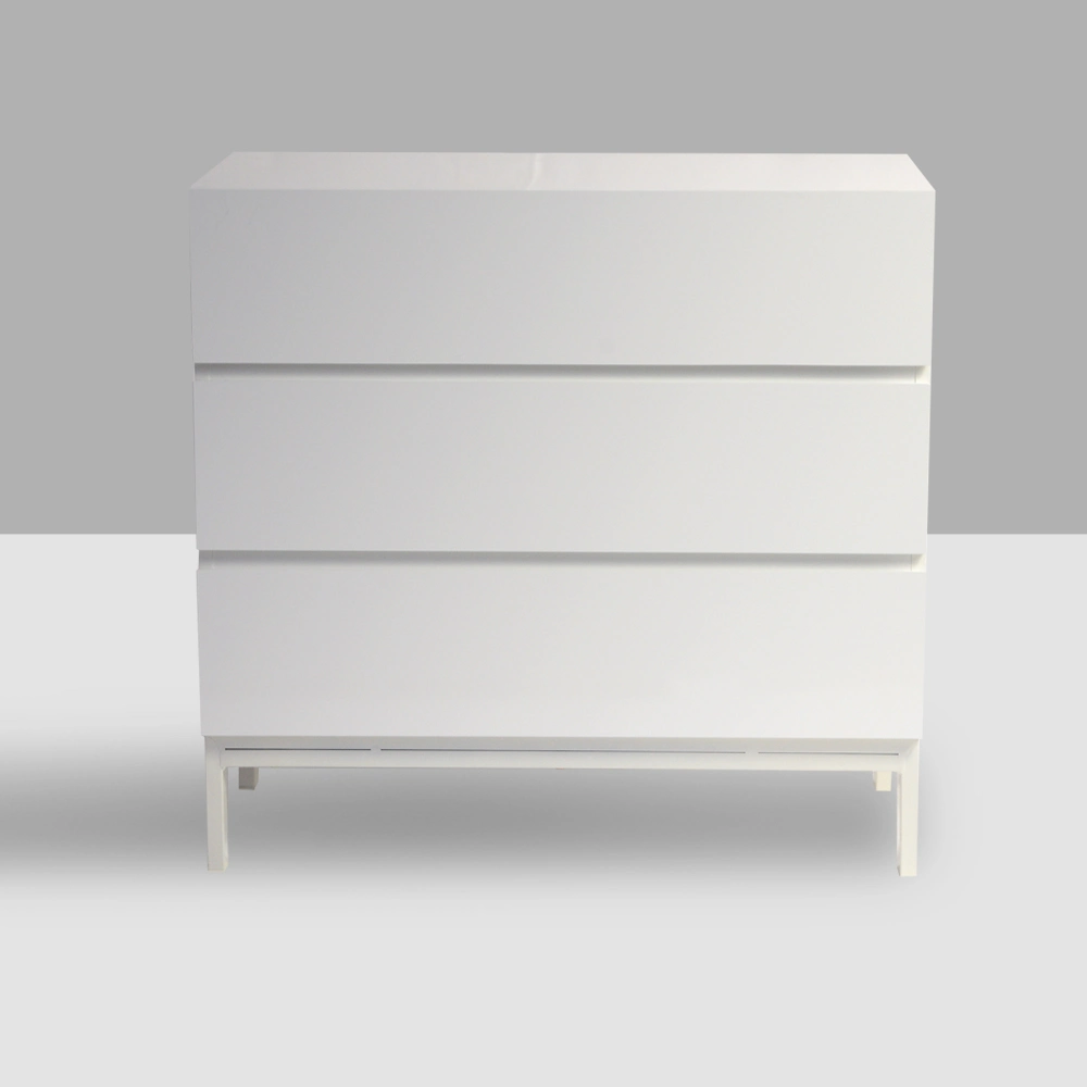 High Gloss Sideboard Chest of Drawers for Bedroom White