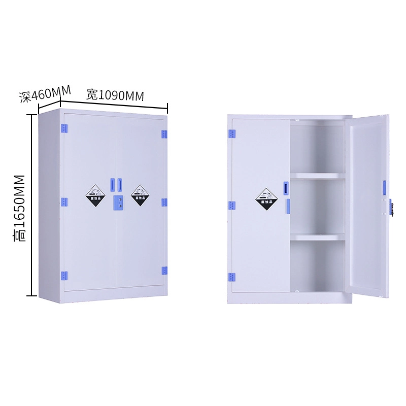 Polypropylene School Laboratory Chemical Medicine Acid Corrosive Safety Storage Cabinet with Shelves