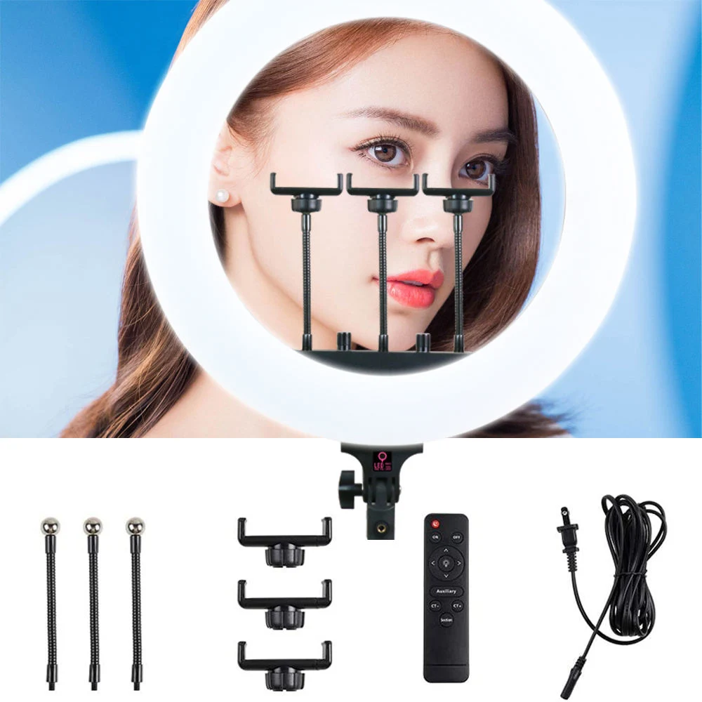 Makeup with Phone Holder Without Stand LED Ring Fill Light