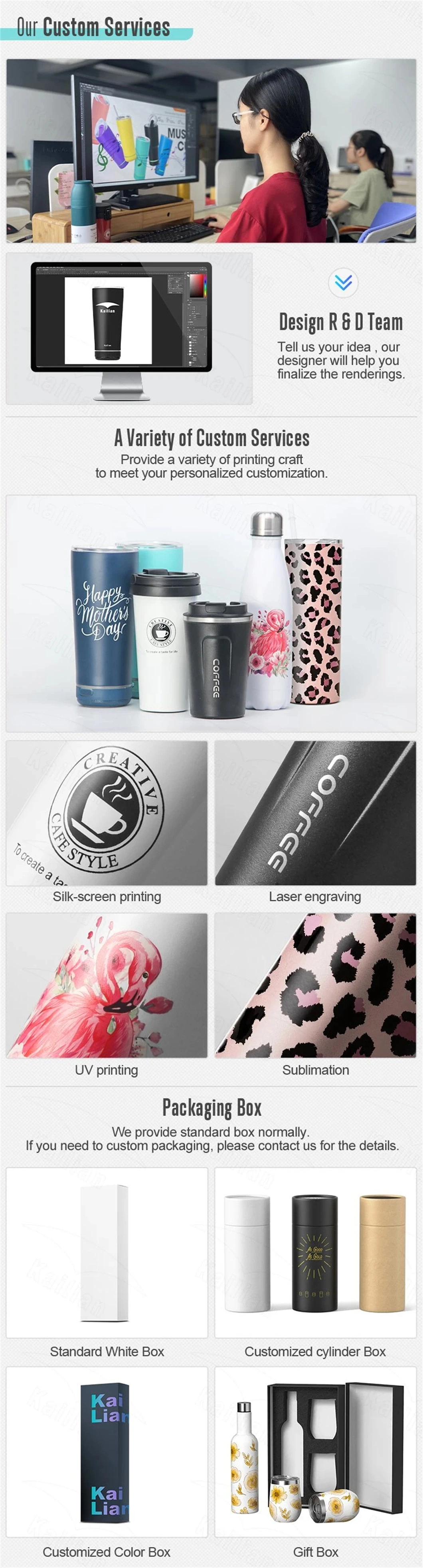 Wholesale Stainless Steel Insulated Skinny Tumbler Custom Pattern Photo Sublimation Blank