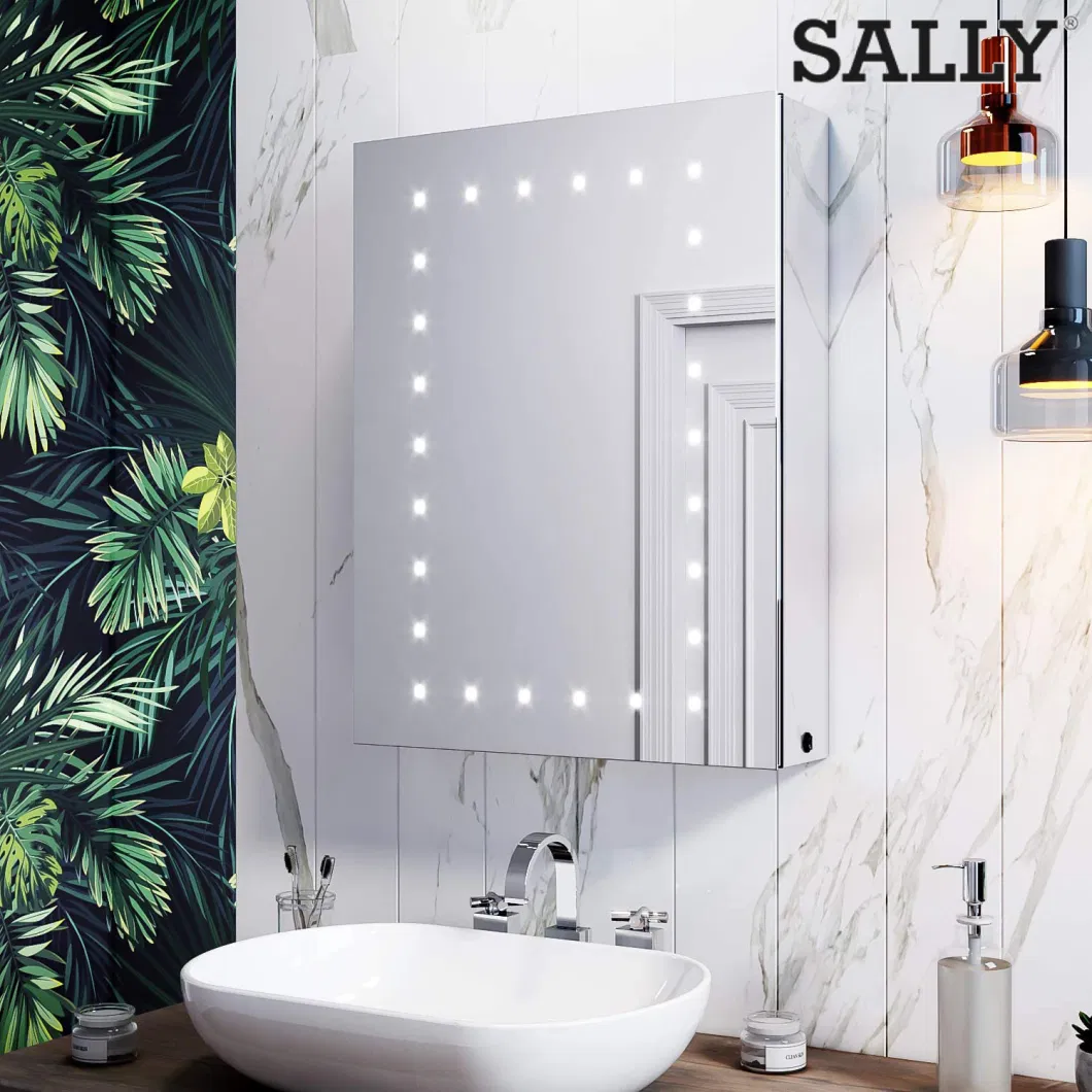 Sally Bathroom Storage Medicine Mirror Cabinet 17X23inch Waterproof LED Mirror