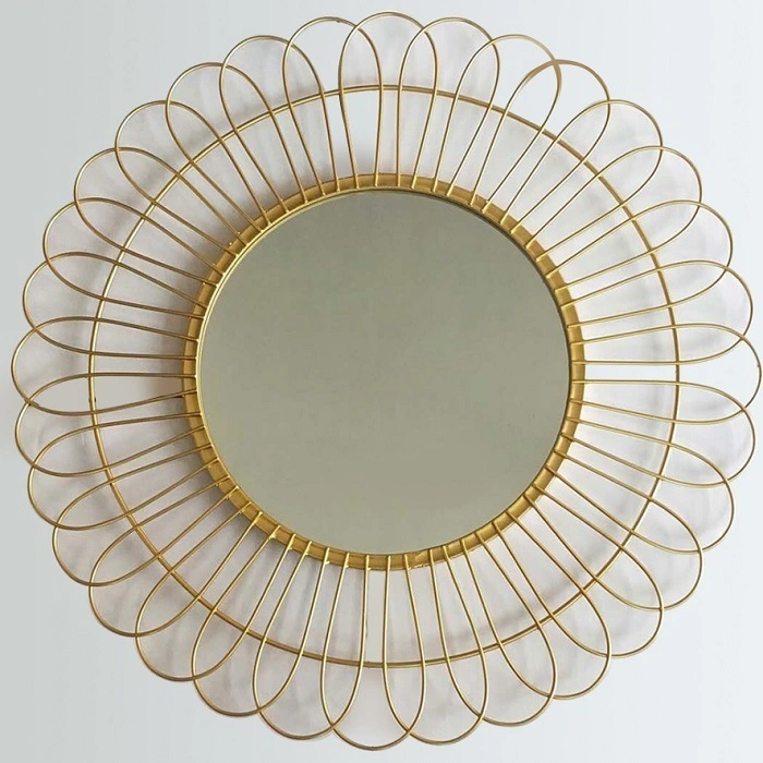 Modern Decorative Flower Wall Mirror Makeup Mirror Sunburst Design