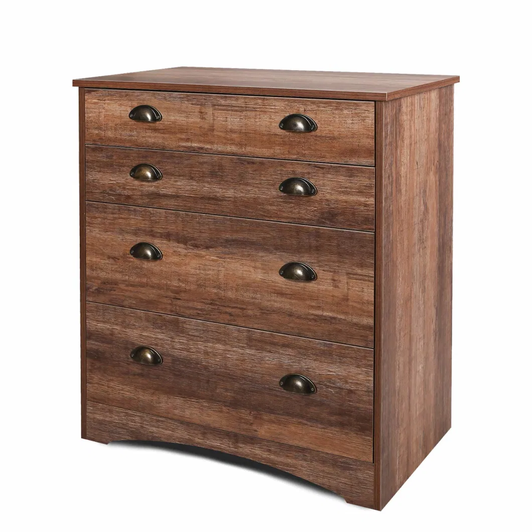 Classic Furniture 4 Drawer Dresser, Chest of Drawers, Wide Storage Cabinet Sideboard with Stable Wood Frame