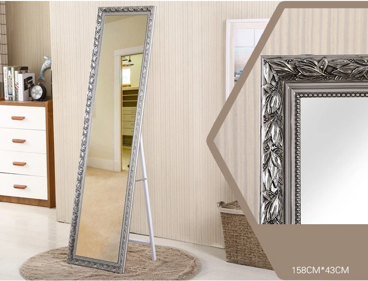 Nordic Style Foldable Furniture Hotel Wood Full-Length Floor Mirror