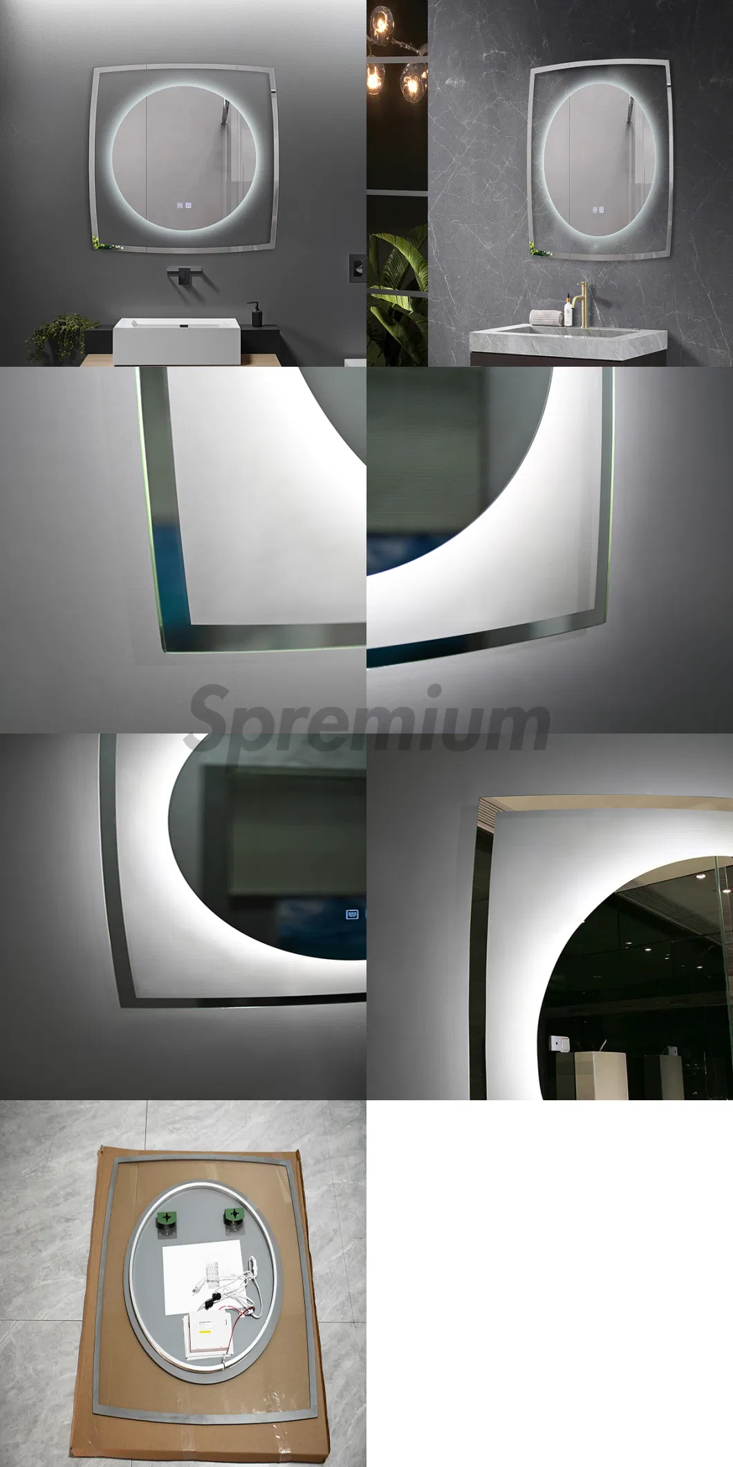 New Square Designed Wall Mounted Decorative LED Mirror