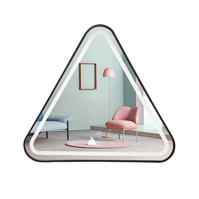 LED Aluminum Alloy Triangular Light Mirror Intelligent High-Definition Makeup Mirror