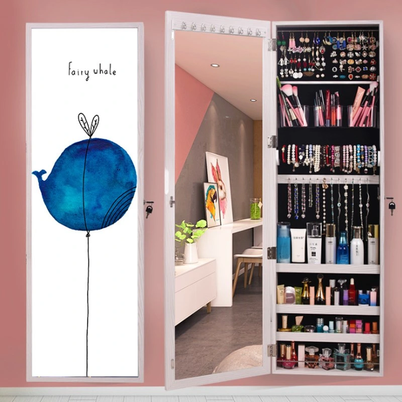 Home Wall-Mounted Full-Length Mirror, Cosmetics, Jewelry Storage Cabinet, Bedroom Storage, Dressing Mirror Cabinet, Jewelry Cabinet