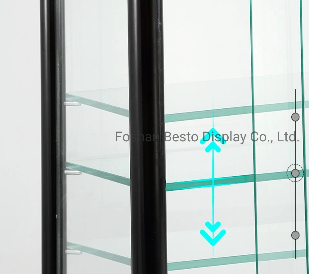 Glass Display Cabinet with LED Bulbs and Lockable Glass Door for Vape Store, Smoke Shop, Jewelry Display, Electronics Store, Tabacco Shop, Petro Wholesale