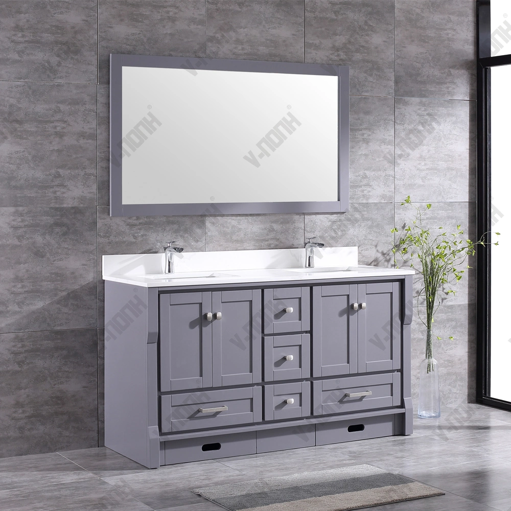 Luxury Modern Solid Wood Single Bathroom Cabinet