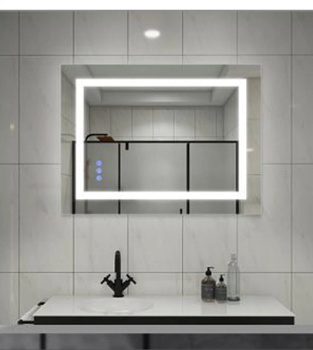 Manufacturer Wholesale Bathroom Mirror LED Lighted Anti-Fog Vanity Smart LED Mirror Bluetooth Makeup Mirror Bathroom Accessories Salon Furniture Smart Home