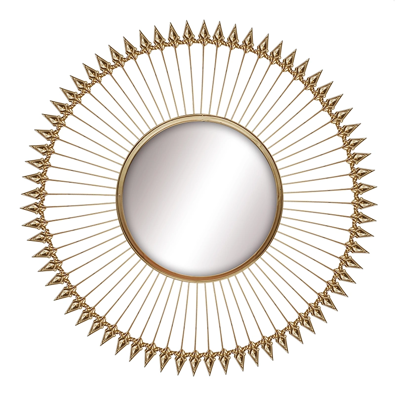 Gold Sunburst Metal Wall Mirror