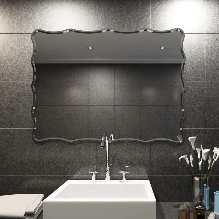 Frameless Irregular Wall Mounted Mirror Decorative Mirror Wall Hanging Hotel Bathroom