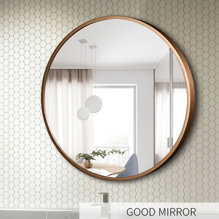 Golden Frame LED Bathroom Hotel Backlight Touch Smart Wall Mirror