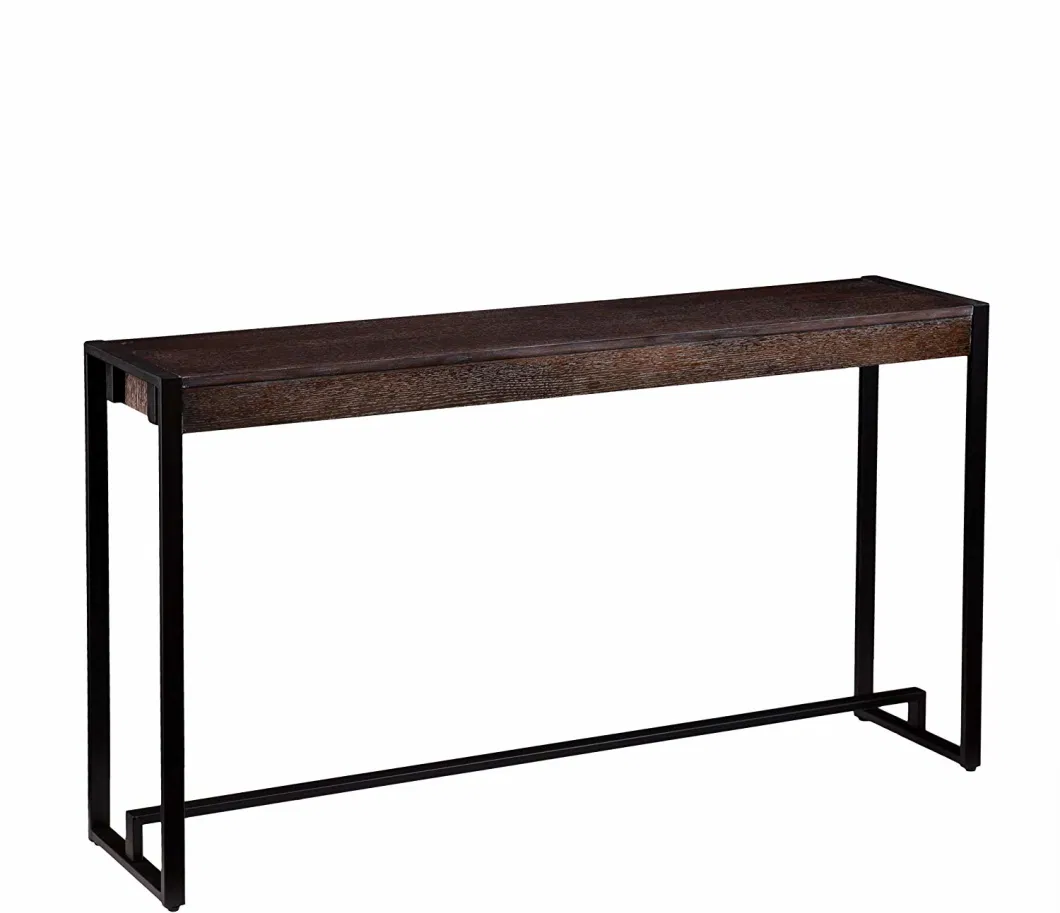 Espresso Skinny Console Table Desk with Storage Drawer