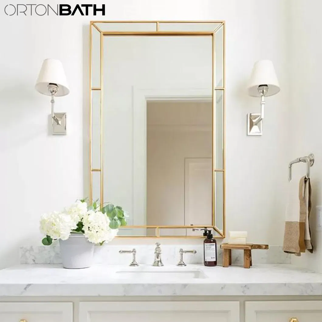 Ortonbath Framed Wall Mirror, 26 X 32, Black, Traditional Dark Accent Mirror for Home Decor