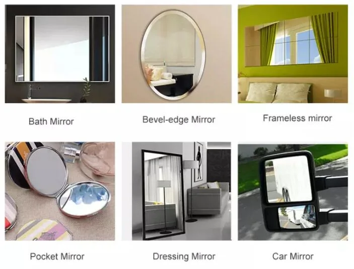 Factory Outlet Store Square Aluminium/Silver Mirror for Home Decoration