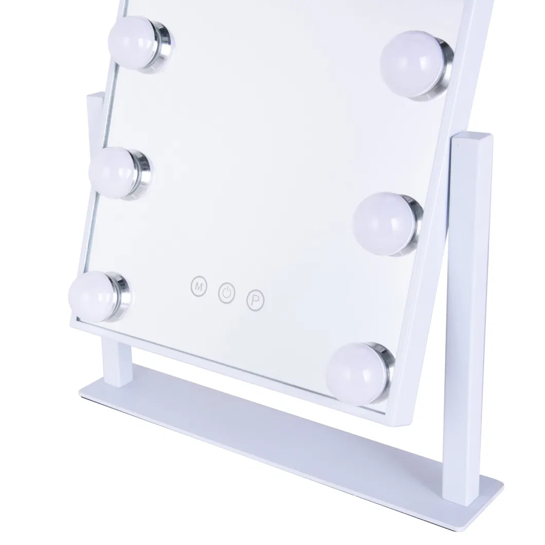 New Arrival Square Touch Dimmable 9 Bulbs LED Vanity Hollywood Mirror Gmh1502