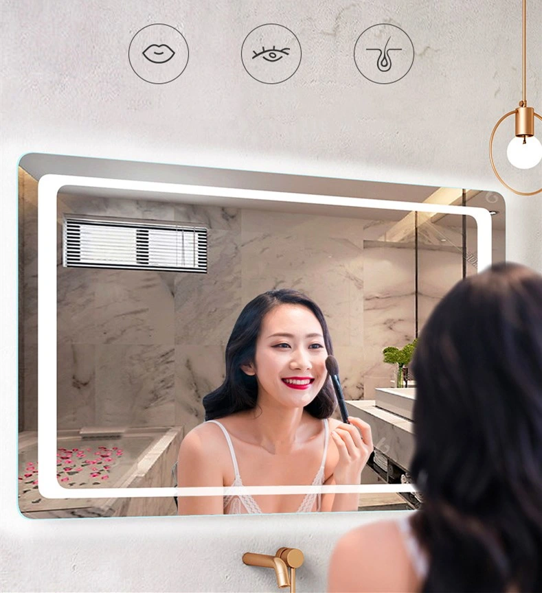 LED with Light Smart Bathroom Mirror Bathroom Anti-Fog Hotel Mirror