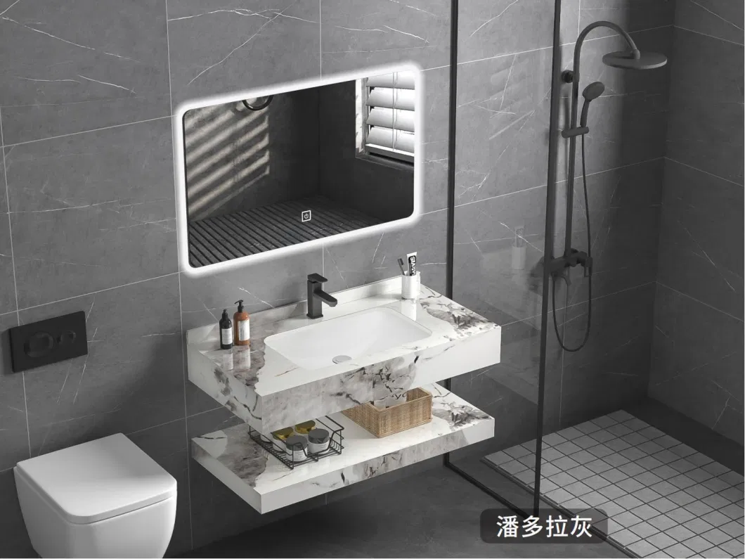 Customized LED Smart Mirror Customized Size Color Basin Bathroom Vanity Cabinet