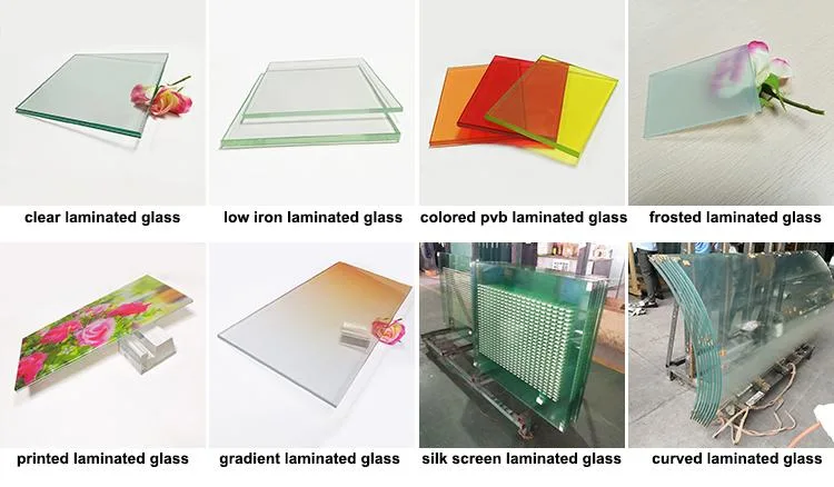 Safety Tempered Glass Customize Sandwiched Laminated Glass Shower Doors Installation Fabric Laminated Glass