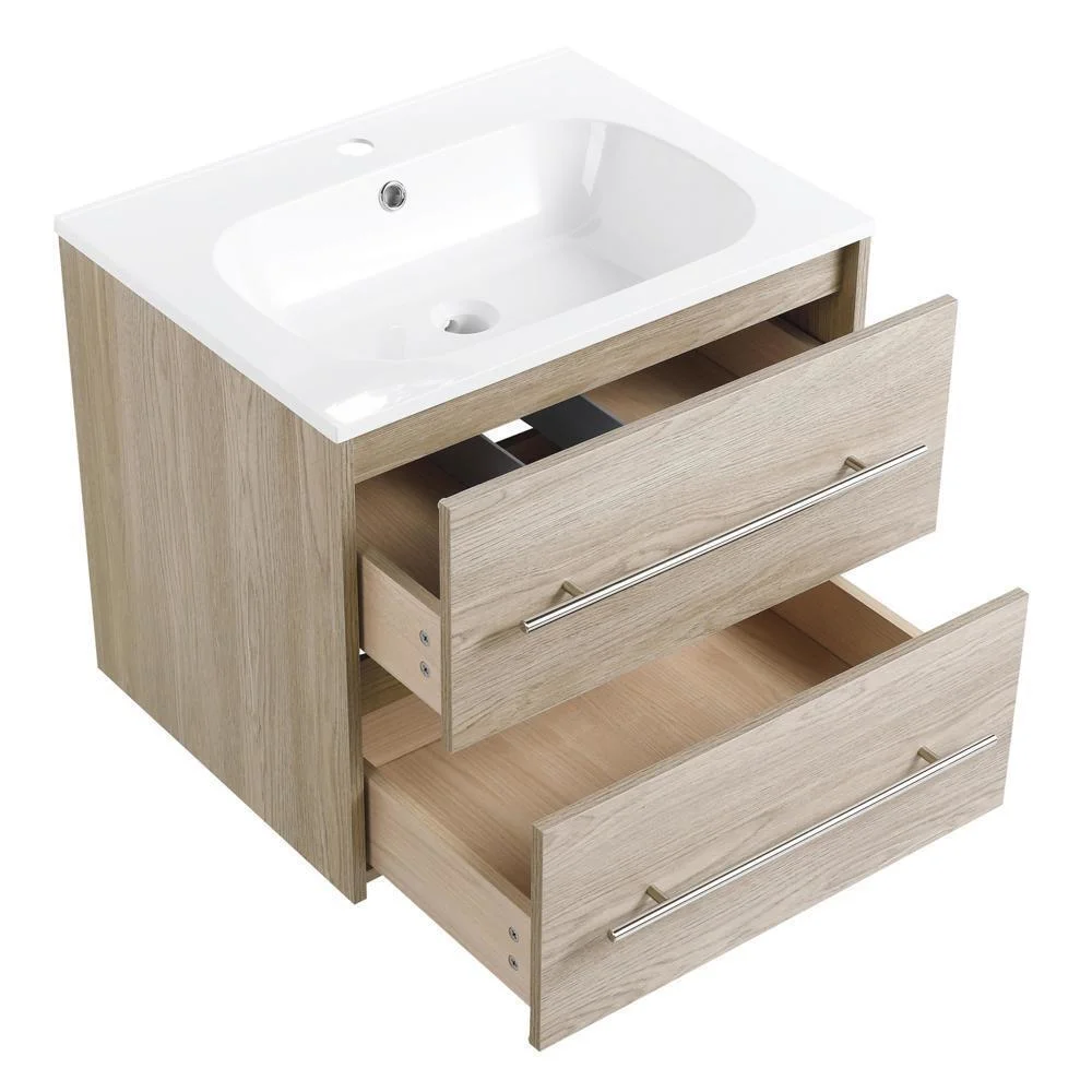 Modern 600mm Wall Mounted Bathroom Vanity