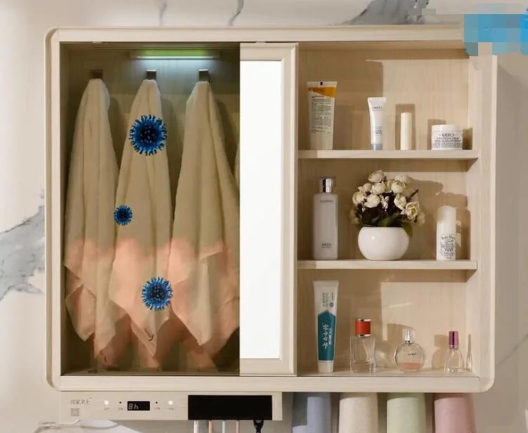 Hot Selling Modern Drying Sterilization Wood Bathroom Mirror Cabinet