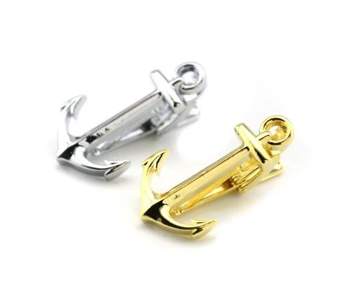 Anchor Spring Collar Pin Skinny Souvenir Mens Tie Clips