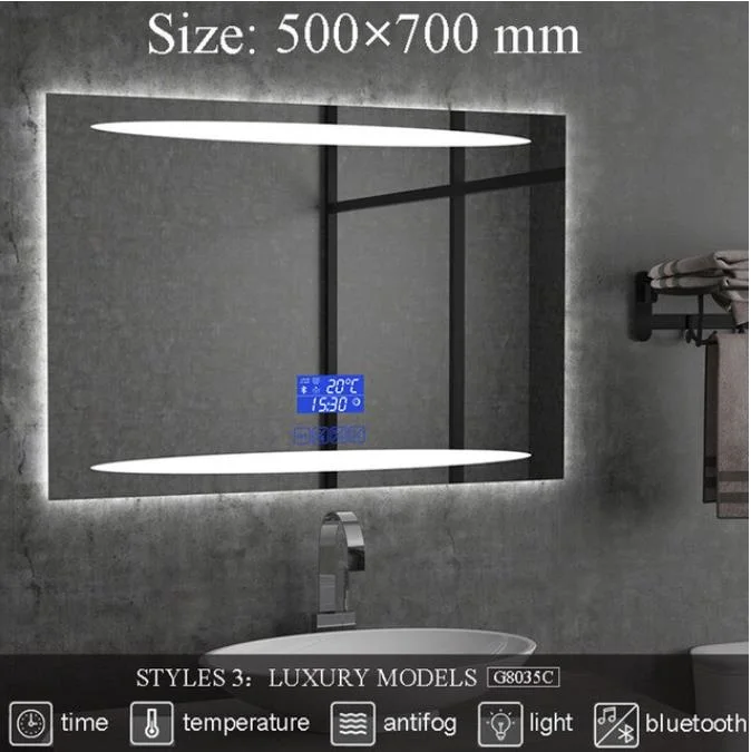 Frameless Illuminated Smart Large Light Wall Mirror LED Mirror Bathroom