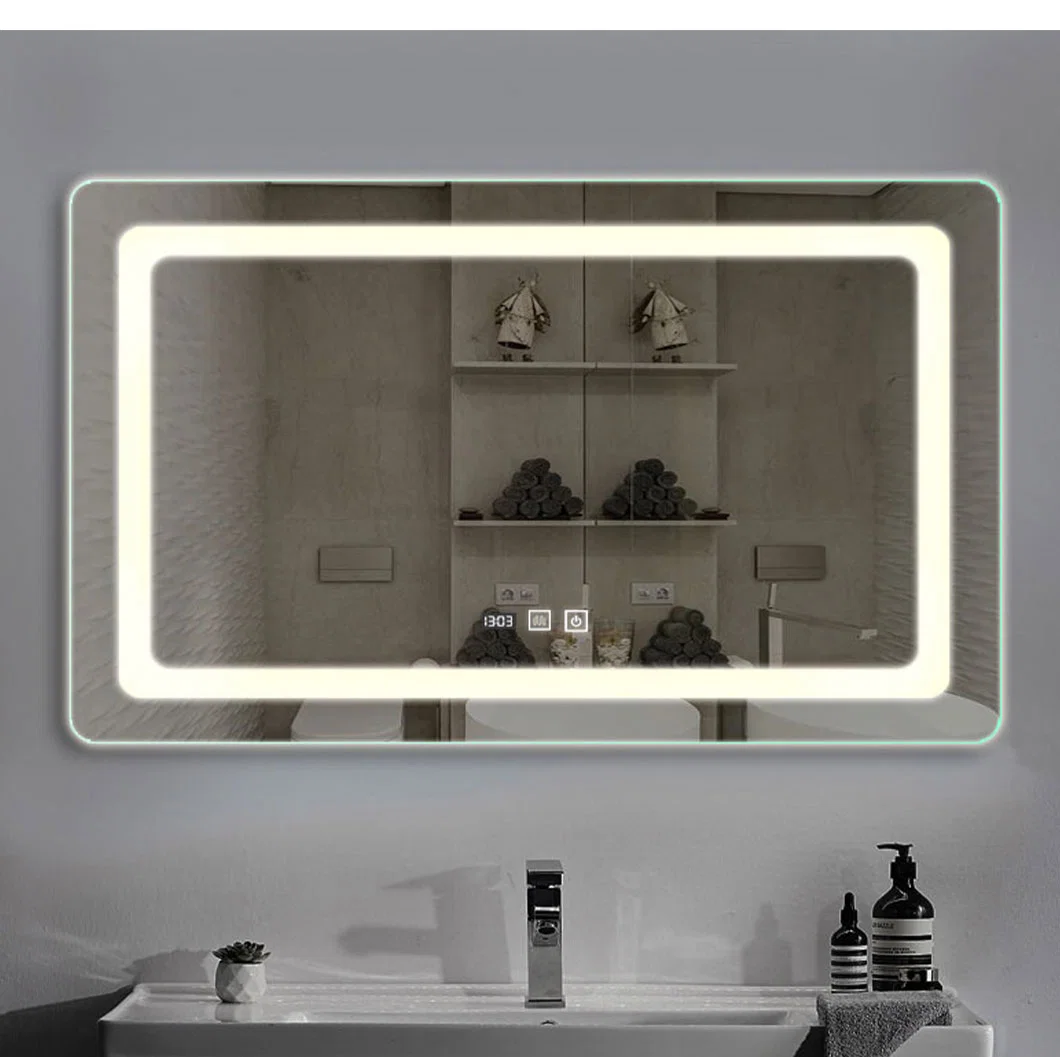 Modern Design Wall Mounted Anti Fog Round Smart LED Backlit Bath Mirror Bathroom Mirror with Light