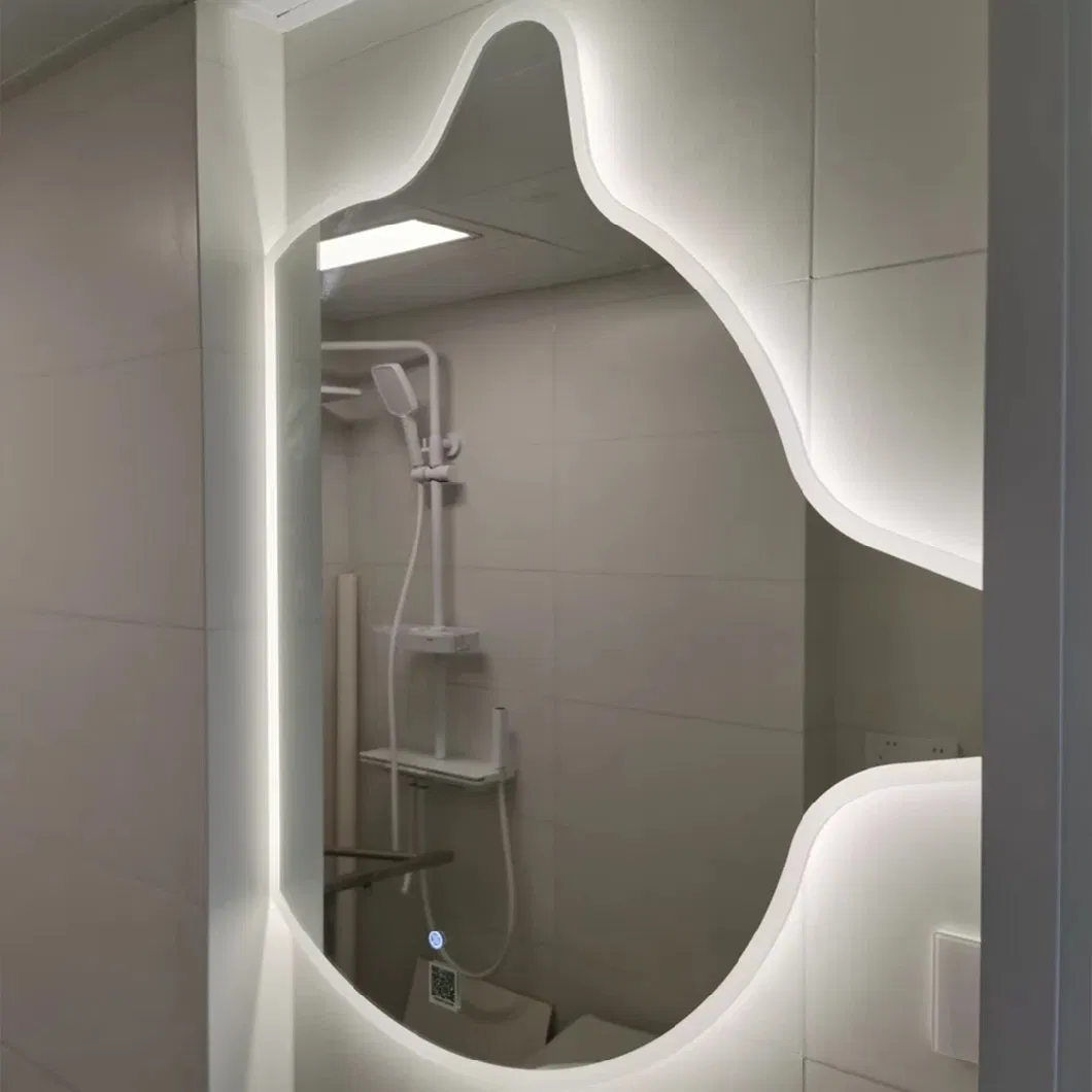 Bathroom Cat Shape Decorative LED Back Light Mirrors Front Light Anti-Fog Smart Mirror for Makeup