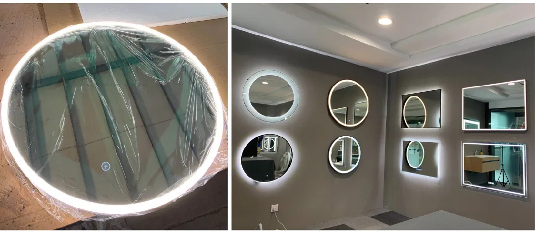 Ortonbath Large LED Mirror Light Wall Mirrors Decorative Wall Floor Standing Mirrors Decor Wall Mirror