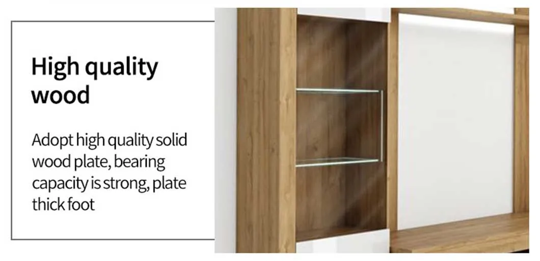 Luxury Modern White Shaker Freestanding TV Stand Wall Unit for Living Room Furniture TV Cabinet