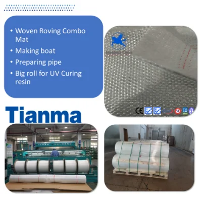 ECR Glass, Ewr600/Mat 500 Fiberglass Woven Roving Combo Mat for Pipe Repair