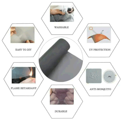Dark Grey Fiberglass Insect Net