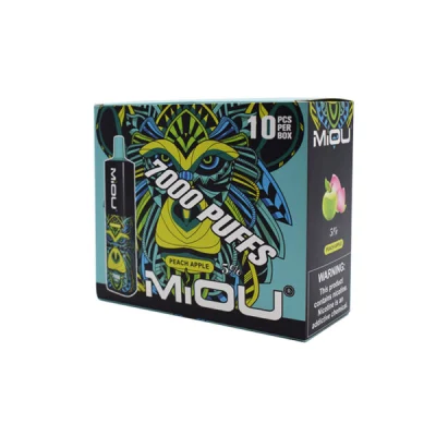 Southeast Asia Popular E-Cigarette Miou7000 Puffs Original Disposable Vape Bar and Portable Pod System Vape Device with 11 Flavors.