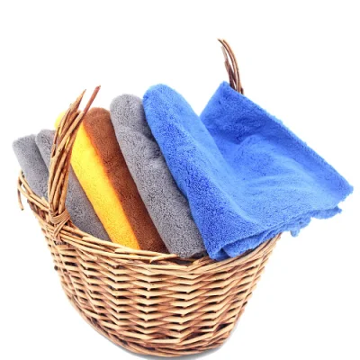 16X16 Soft Microfiber Coral Fleece Auto Car Washing Polish Towel with Scratch-Free