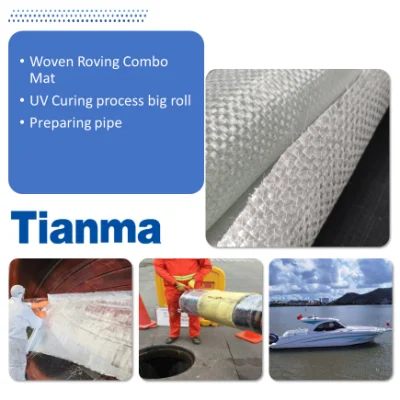 Pipe Relining Materials, Fiberglass Woven Roving Mat, Stitch Combo Mat