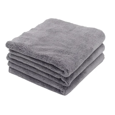 16X16 Soft Microfiber Coral Fleece Auto Car Washing Polish Towel with Scratch-Free