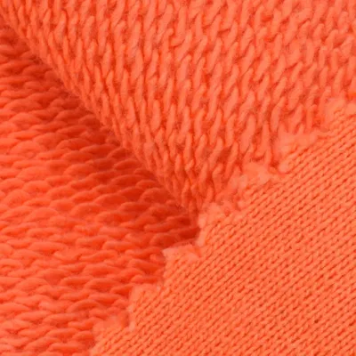 Recycle Rolyester Knit French Terry Plain Dye French Terry Fleece Hoodie Fabric 100% Cotton