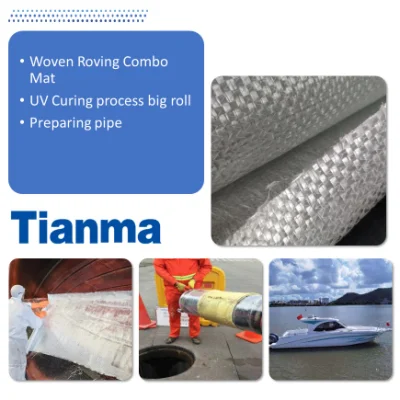 Pipe Relining Materials, Fiberglass Woven Roving Mat, Stitch Combo Mat
