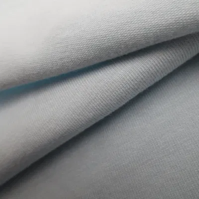 T/C French Terry Fabric Brushed Knitting Polyester Cotton Hoodie High Quality Footer Knitted for Sweater Garment Sweatshirts