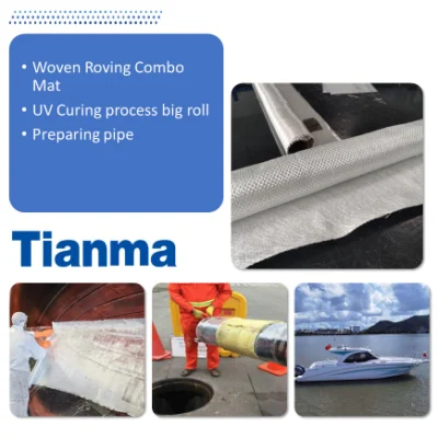 Pipe Relining Materials, Fiberglass Woven Roving Mat, Stitch Combo Mat