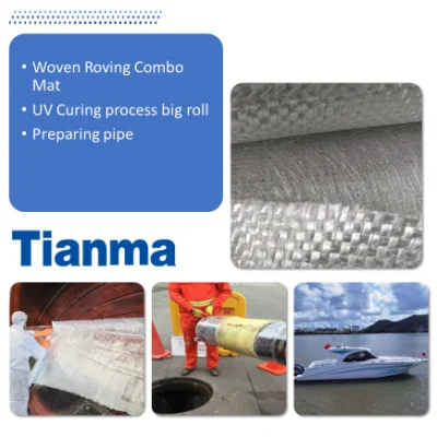 Pipe Relining Materials, Fiberglass Woven Roving Mat, Stitch Combo Mat