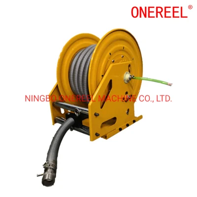 General Grease Air Hand Crank Reel 250 FT Hose Cable Reel