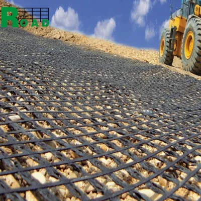 Road Construction 30/30kn Customized Size Specifications and Color Manufacturers Black Mountain Reinforcement Fiberglass Geogrid Geosynthetics Products