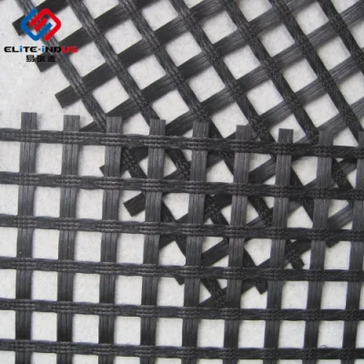 50kn Composite Geotextile Bitumen Paved Fiberglass Uniaxial Glass Fiber Geogrid