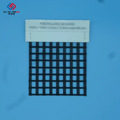 50kn Composite Geotextile Bitumen Paved Fiberglass Uniaxial Glass Fiber Geogrid