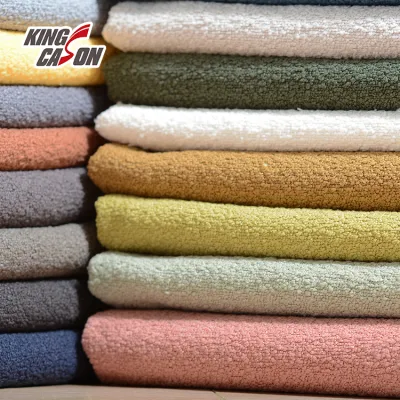 Kingcason Polyester Furniture Upholstery Textile Terry Fabric Polyester and Linen for Sofa and Chair