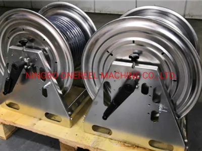 General Grease Air Hand Crank Reel 250 FT Hose Cable Reel